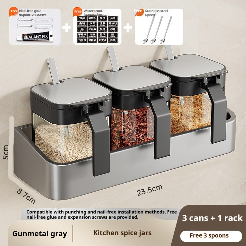 Seasoning Box Storage Rack Combination Suit