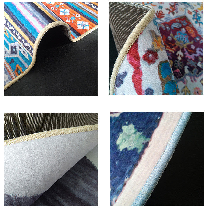 Nordic Abstract Blue Sea Water Carpet