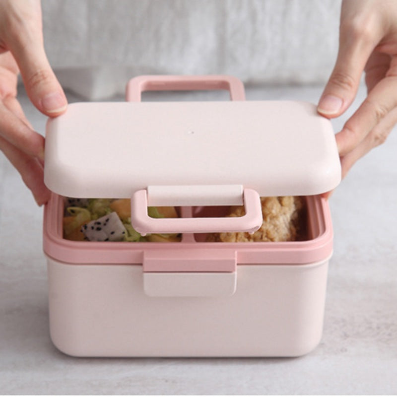 Bamboo Fiber Compartment Lunch Box