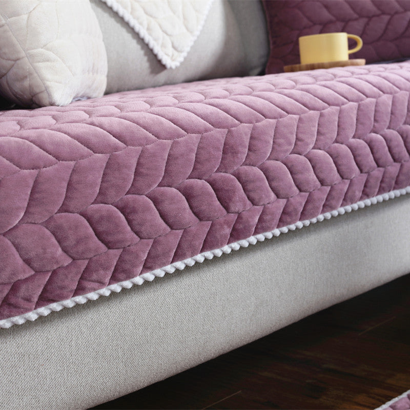 Thicken Plush Quilted Sofa Towel