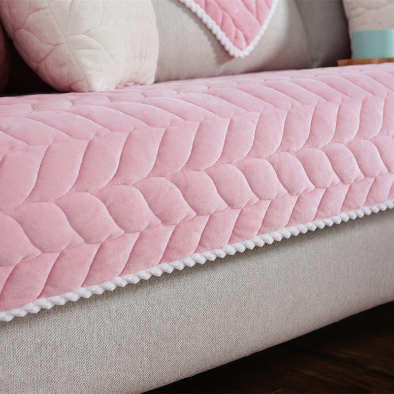 Thicken Plush Quilted Sofa Towel
