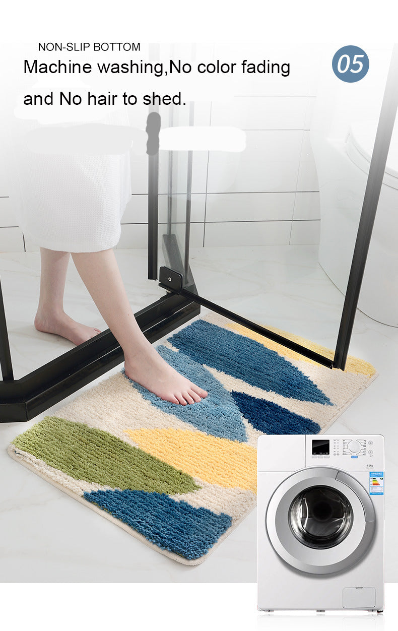 Microfiber fast drying bath mat