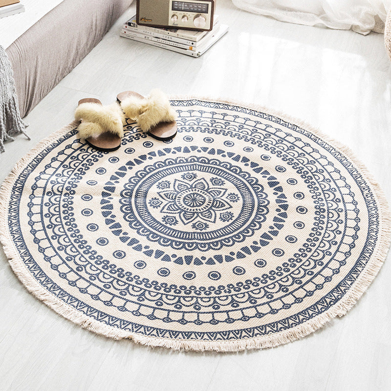 Round Hand-Woven Floor Mat