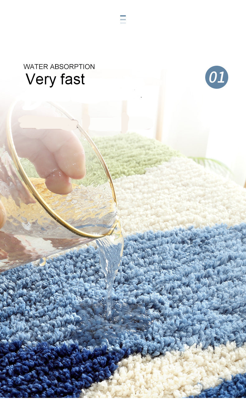 Microfiber fast drying bath mat