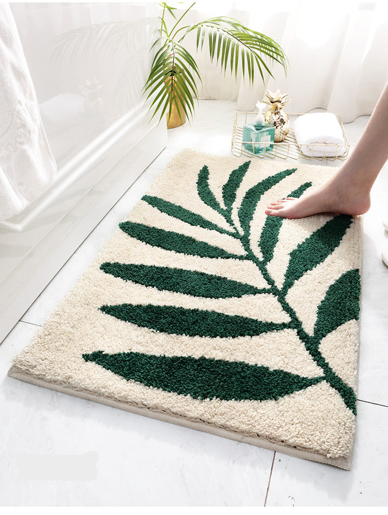 Microfiber fast drying bath mat