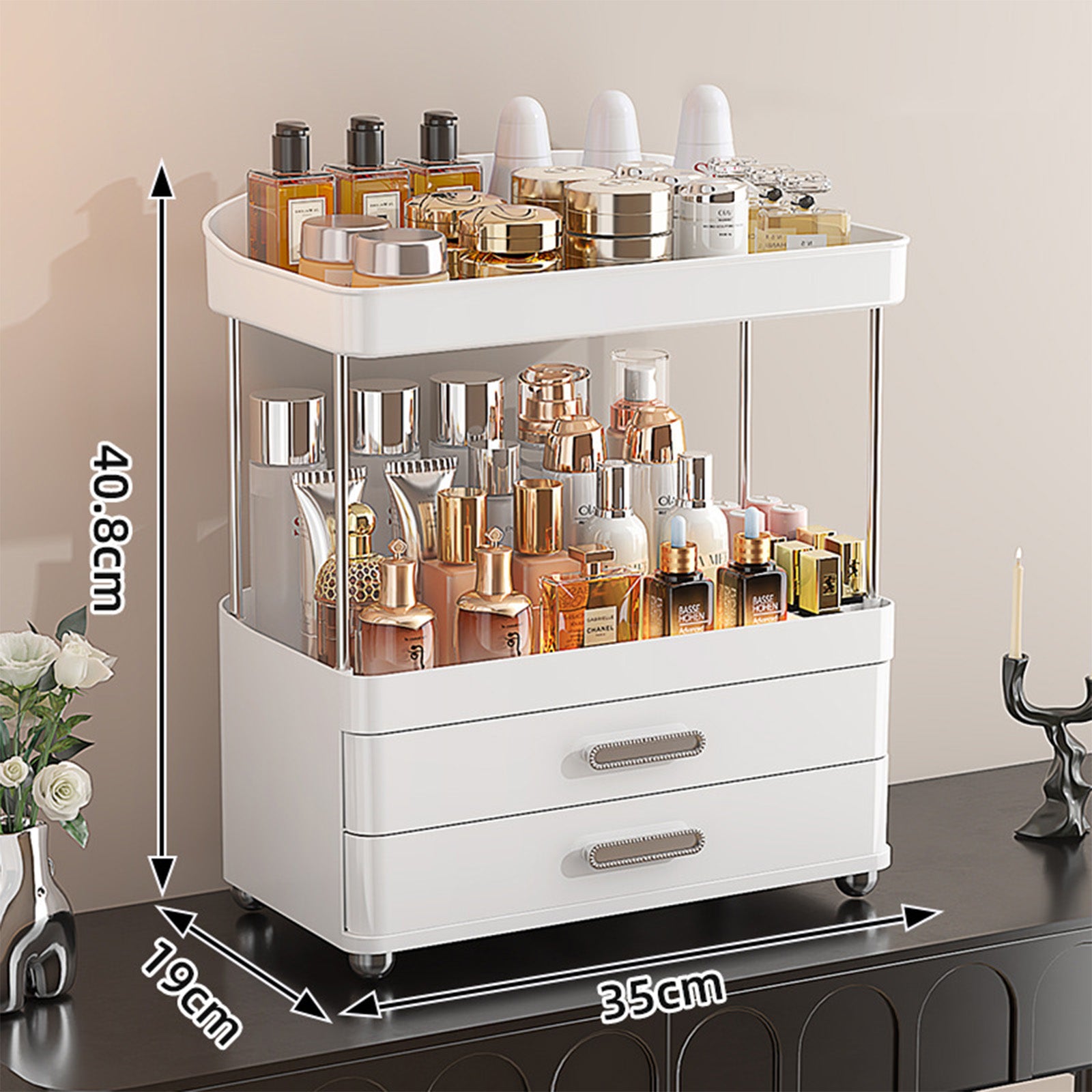 2 Drawers Makeup Organizer