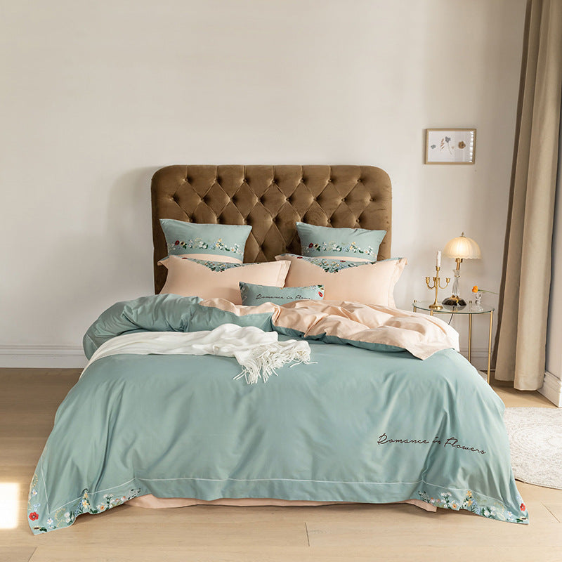 Cotton Bed Linen Embroidered Set