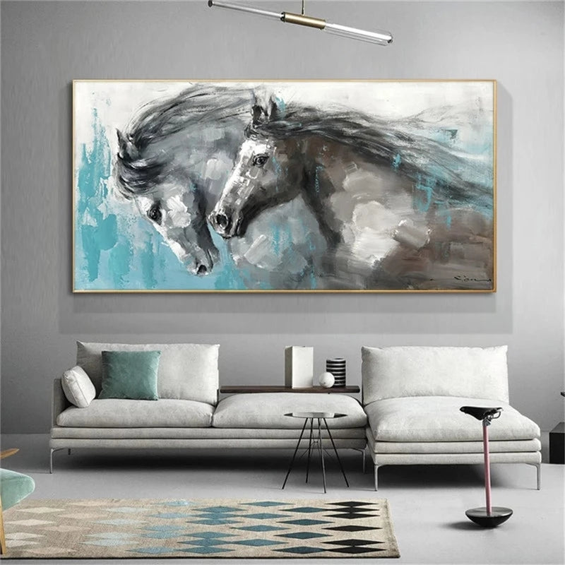Canvas Painting Running Horse