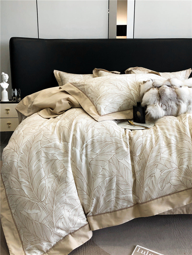 Long-staple Cotton Printed Four-piece Bedding Set