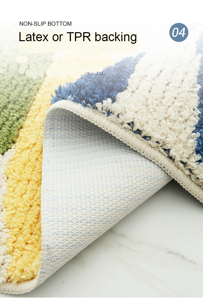 Microfiber fast drying bath mat