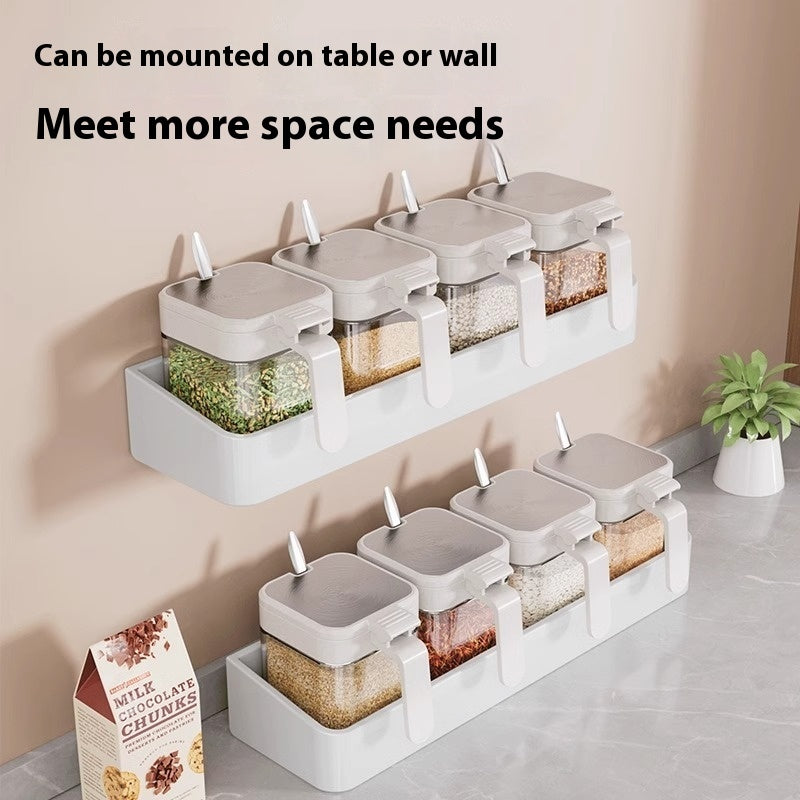 Seasoning Box Storage Rack Combination Suit