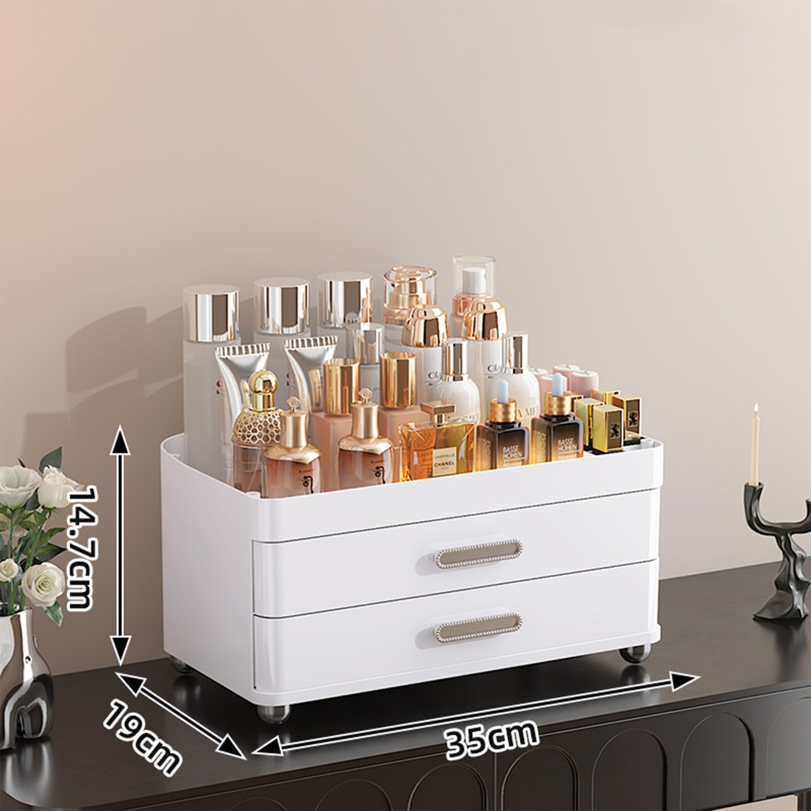 2 Drawers Makeup Organizer