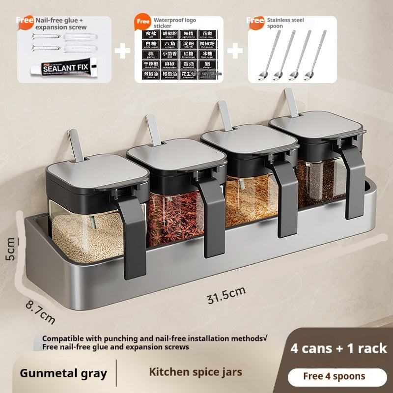 Seasoning Box Storage Rack Combination Suit