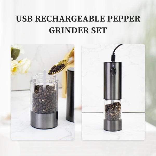 2PCS Electric Salt and Pepper Grinder Set