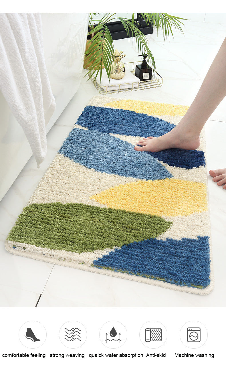 Microfiber fast drying bath mat