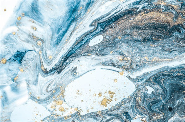 Nordic Abstract Blue Sea Water Carpet