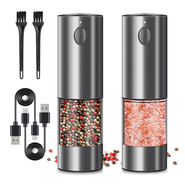 2PCS Electric Salt and Pepper Grinder Set