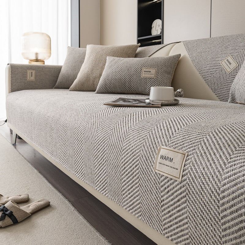 Cotton and Linen Four Seasons Universal Non-Slip Sofa Cover