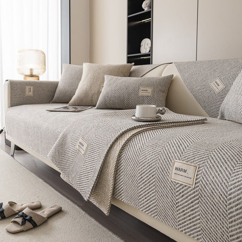 Cotton and Linen Four Seasons Universal Non-Slip Sofa Cover
