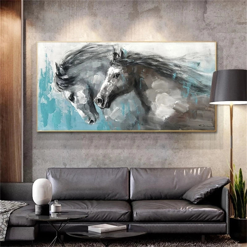 Canvas Painting Running Horse