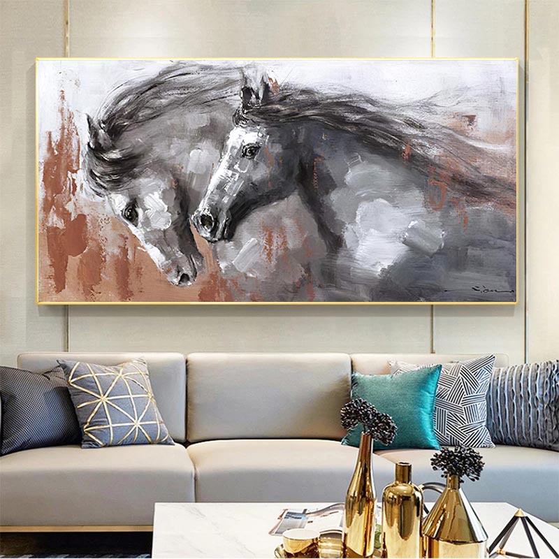 Canvas Painting Running Horse