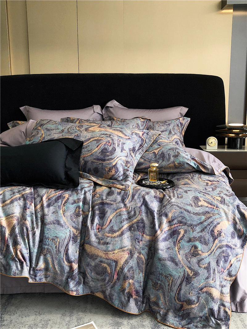 Long-staple Cotton Printed Four-piece Bedding Set