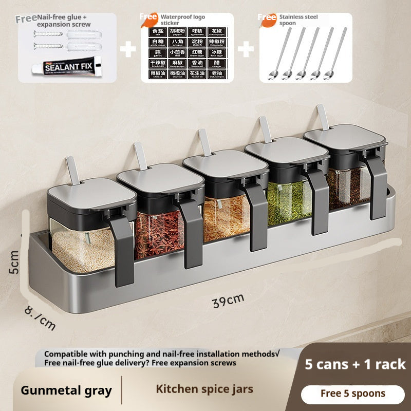 Seasoning Box Storage Rack Combination Suit