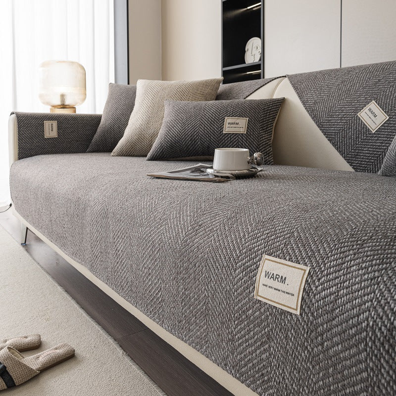 Cotton and Linen Four Seasons Universal Non-Slip Sofa Cover
